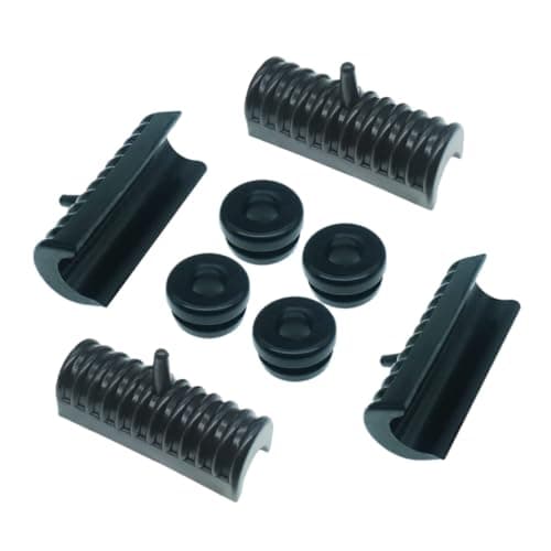 GAROZATION Motorcycle Saddle Bag Rubber Support Cushion with Bushing Black
