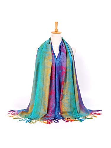 Cocila Women Lady Fashion Folk-Custom Retro Tassel Scarf Wrap Shawl Travel Scarves Large Head (Multicolor, One Size) Gifts For Young Accessories Autumn Snood Men Womens Clothing Fleece Gift Sets — view 5