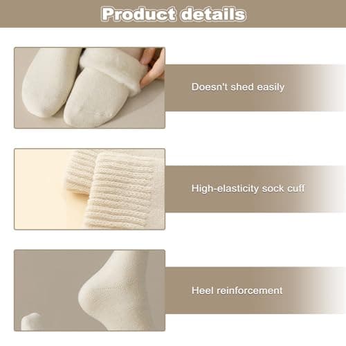 Cjytdkj Thermal Socks, 6 Pairs Soft Hiking Socks, Multicolour — view 3