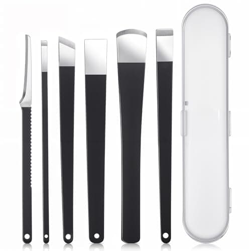 MBAIYO 6 Pack Ingrown Toenail Removal Kit, Professional Pedicure Tools for Ingrown Toenail Callus Shaver Corn Removers for Toes Stainless Steel Nail Knives Kit with Storage Box