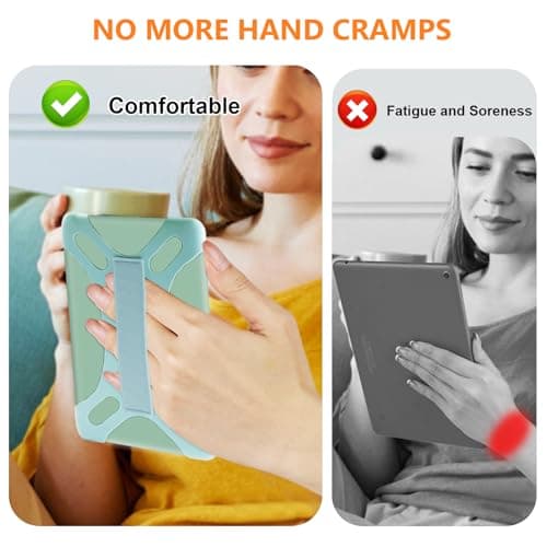 HoYiXi Universal Hand Strap for 6.8-7 lnch eReader,Compatible Kobo/PocketBook/Tolino/Sony/Paperwhite/Nook eReader，For 6.8" e-Reader with High Elasticity Secure Grip,Sky Blue — view 6