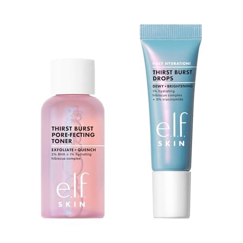 e.l.f. SKIN Thirst Burst Dew-O, Travel-Sized Skincare Set, Exfoliating Facial Toner & Hydrating Serum Drops, Gives Skin a Dewy, Bouncy Glow, Vegan & Cruelty-Free — view 6