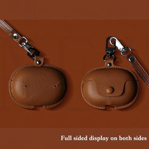 for Bose Ultra Open Earbuds Case, Leather Shockproof Protective Cover for Bose Open Ear Wireless Earbuds Accessories with Lanyard — view 6