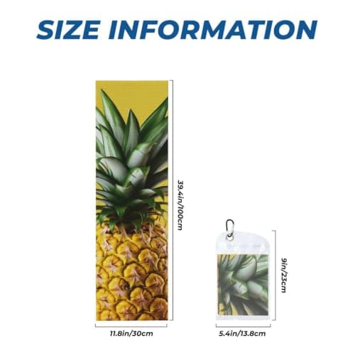 NBSKSDLK Yellow Pineapple Cooling Towel for Neck and Face 40''x 12'' — view 3