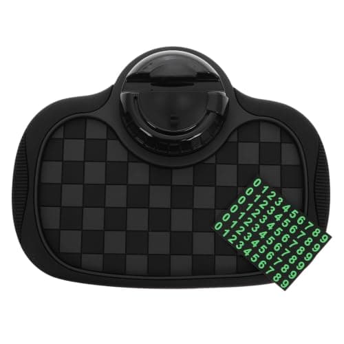 Car Phone Holder Mat for Dashboard Parking Number Display Black