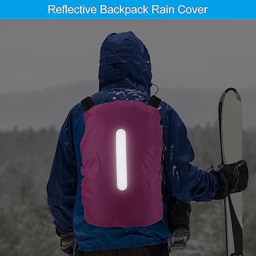 PATIKIL Waterproof Backpack Rain Cover 65-75L XL Rose Red — view 4