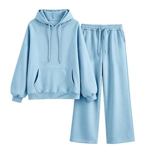 Tracksuit Womens Full Set Pullover Hoodie Wide Leg Trousers 2 Piece Outfits — view 5