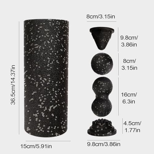 Foam Roller Kit Deep Tissue Massager Back Leg Muscles Adults Athletes — view 5
