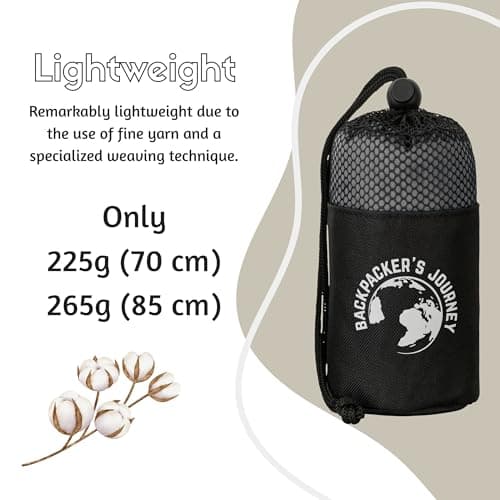 Backpacker's Journey Sleeping Bag Liner 225 g, 100% Cotton - Hygienic Travel Sheet, 70 cm Wide, No Zip — view 2