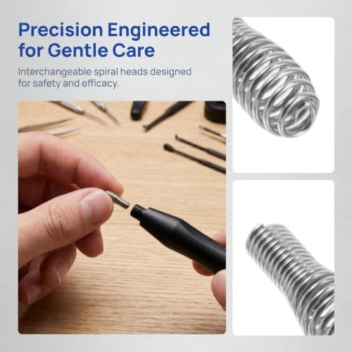Stainless Steel Spiral Ear Cleaner 100pcs Spring Tip for Adult Canal — view 3