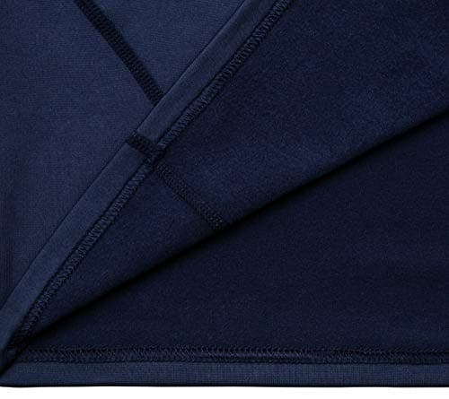 TCA Men's SuperThermal Compression Base Layer Top Long Sleeve Thermal Under Shirt - Navy Eclipse, S — view 5