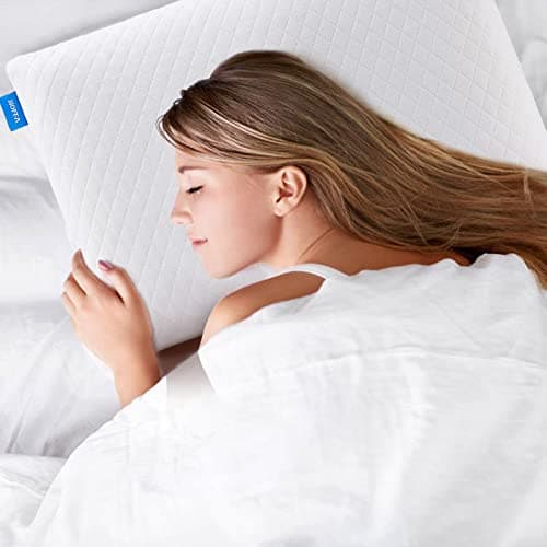 NOFFA Thin Pillow for Adults, 6cm Slim Memory Foam Pillow Flat for Sleeping, Low Profile for Kids/Stomach Sleeper, Standard with Washable Cover — view 3