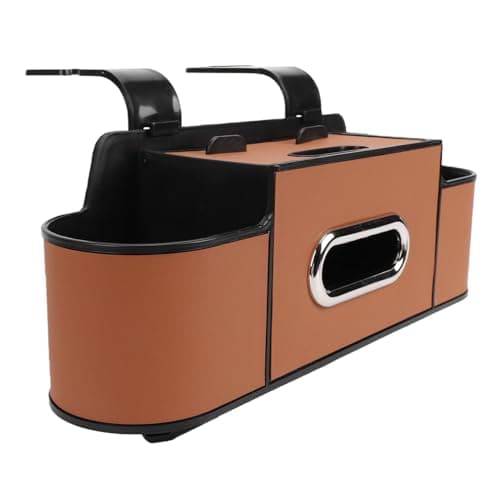 Leftwei 4 in 1 Back Seat Car Organizer for Family Travel (Brown) — view 4