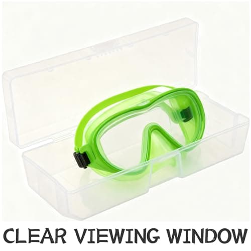 Luxshiny Dive Mask Storage Case Lightweight Portability with Hard Shell and Panel Sun-Resistant Protective Box for Snorkel Gear and Diving Mask for Travel and Outdoor Water Activities — view 3