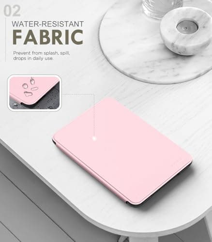 MoKo Case for 6" Amazon Kindle Basic 11th Gen 2024/2022, Pink — view 3