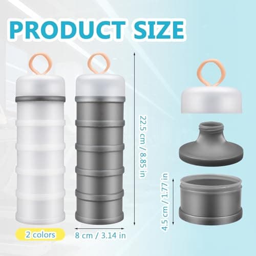 4 Pack Protein Powder Containers Bulk, Stackable Travel Powder Dispensers — view 2
