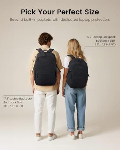 LOVEVOOK Laptop Backpack Womens Men, Work Bag Lightweight School Bags — view 3