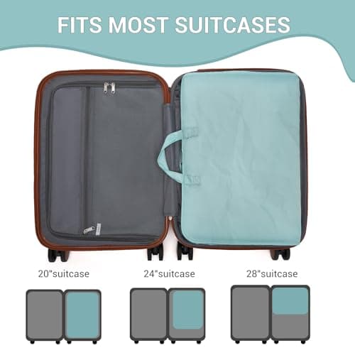 Kono 6-in-1 Compression Packing Cube Expandable Suitcase Organiser (Blue) — view 5