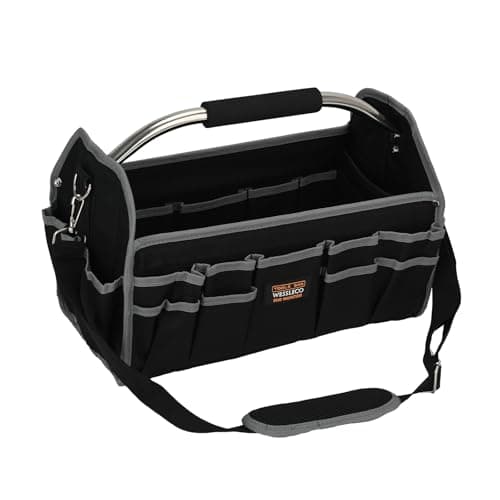 TMZDCJK Electrician Tool Bag Open Toolkit, Multi Pocket Organizer