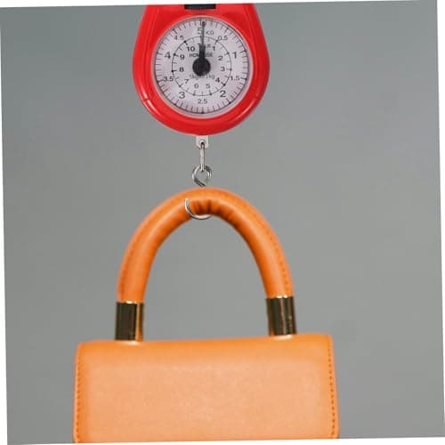 Veemoon Portable Red Mini Spring Scale Handheld Hanging Weight Scale Hook for Travel Luggage and Fishing — view 6