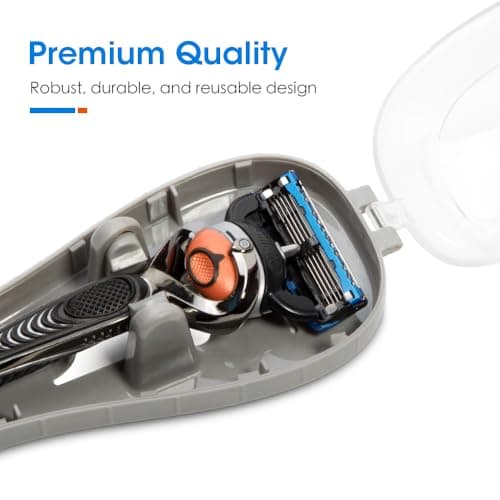 Nincha Manual Razor Travel Case Portable Plastic Manual Razor Trimmer Protector Gray — view 2