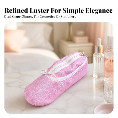 Zippered Ballet Shoe Pouch, Gold, Champagne Gold — view 4