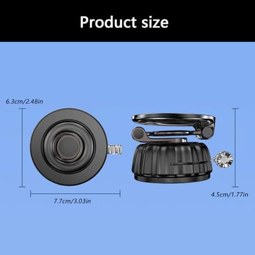 YEATTNGL Foldable Car Phone Holder 63mm with 3 Way, Purple — view 3