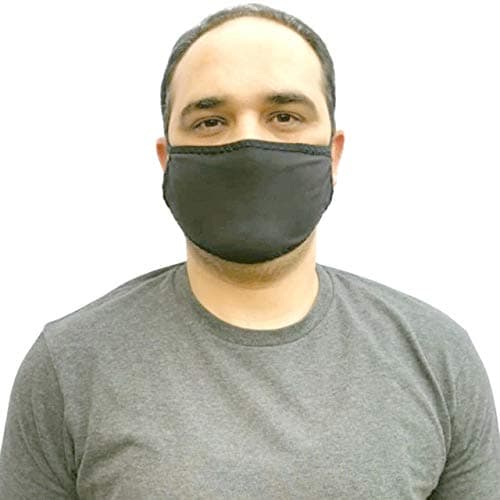 LTG PRO® Black Soft Face Cover with 10 Filters Respirator Cotton Textile Cycling Anti-Dust Quick Dry Washable Reusable (Mask with 10 Filters)