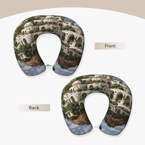 JZSTY Celestial City Memory Foam Travel Pillow Soft Comfortable Full Relaxing Supportive for Car Lunch Break Lumbar — view 3