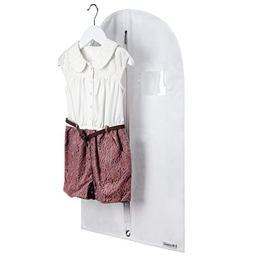 Hangerworld 1 x Breathable Garment Bag/Garment Cover Non-woven Fabric - Size 30" x 18" (76cm x 46cm) - White - Ideal for Baby and Toddler Clothing (Pack of 2) — view 6