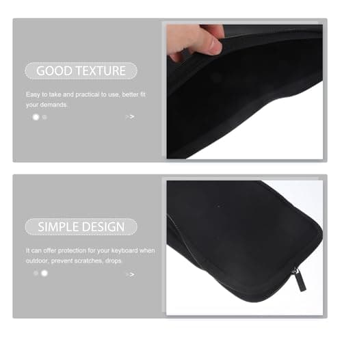 GLEAVI Portable for Protection and Organizing Keyboard with Soft Interior Case Travel Keyboard Neoprene and Zipper Closure for Office Use and Travelling — view 4