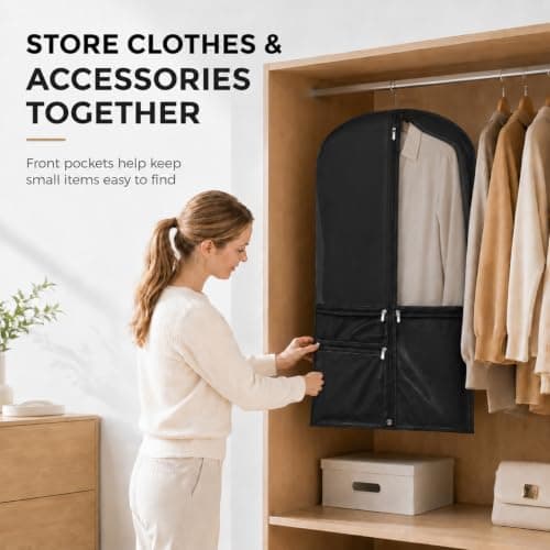 2 PCS Garment Bag for Suits Dress Cover Blazer Windbreaker Shirt — view 5