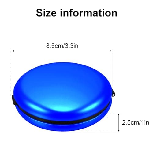Portable 7-Slot Yen Coin Holder with Mirror, Compact Change Organizer for Car Travel Daily Use, Blue Currency Sorter Wallet Accessory for Japanese Money — view 3