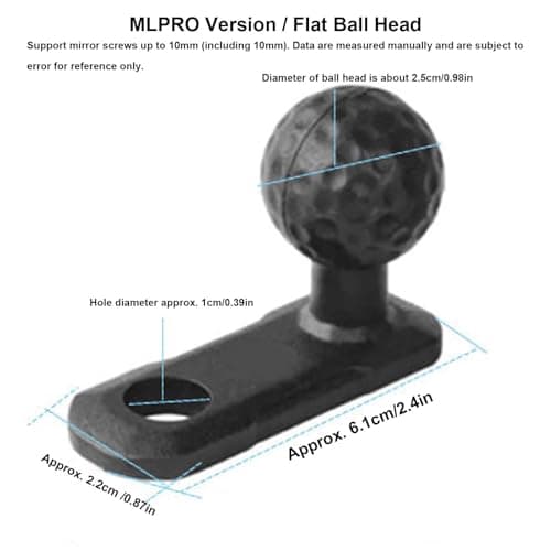 Generisch Ball Head Mount - Stabilised Ball Base Connector, Anti-Vibration Grip, Mount Support Bracket | Holder for Motorcycle, Cycling, Phone, Outdoor Riding, Touring, Commute, GPS, Trips, City — view 2