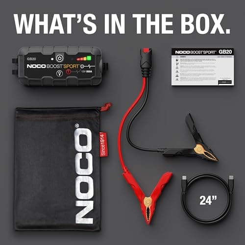 NOCO Boost GB20: 500A UltraSafe Jump Starter Power Pack – 12V Car Battery Booster, Portable Power Bank & Jump Leads - For 4.0L Petrol Engines — view 6