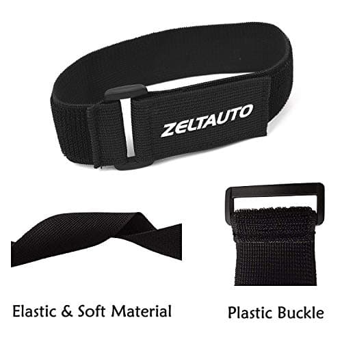 Elastic Cinch Straps with Quick-Adjust Buckles, Multipurpose Tie-Downs for Outdoor Gear, Camping, Travel Essentials, Bikes, Yoga Mats (1.5"x16", 2-Pack) — view 2