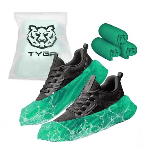 TYGA STORE 30 Pieces Disposable Shoe Covers - Green
