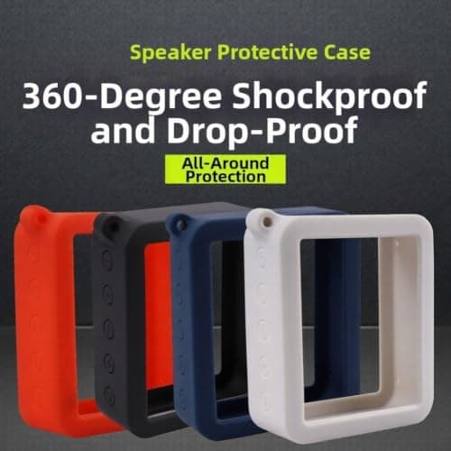 Travel Silicone Protective Case for JBL Go 2 and Go ES Speakers, Compact Shockproof Cover with Strap, Secure Storage Shell for Portable Audio, Black(black) — view 3