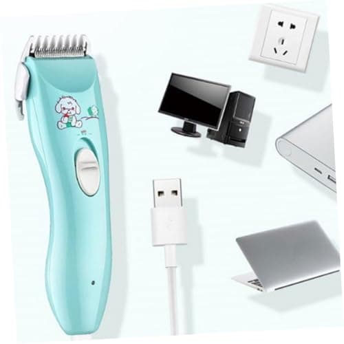 Generic Rechargeable Electric Clipper for Whole Body with Washable Head Low Noise Motor Safety Design Portable Sky-Blue Trimmer for Home and Travel Use — view 6