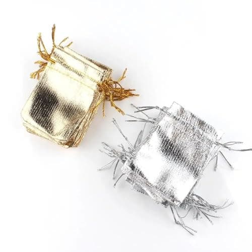 Packing Bags - Gold Foil Cloth Pouches(Golden,7x9cm) — view 3
