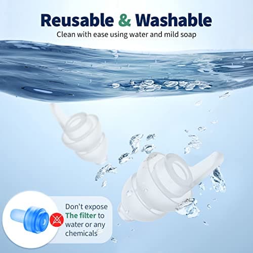 Ear Plugs for Sleeping, 2 Pairs Soft Silicone Noise Reduction Ear Plugs for Small Ears, Reusable Hearing Protection for Side Sleepers, Travel, Concerts, Work & Motorcycle — view 4