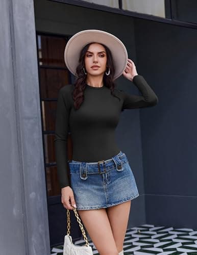Ekouaer Womens Long Sleeve Tops Thermal Tee 1pcs Schwarz S — view 3