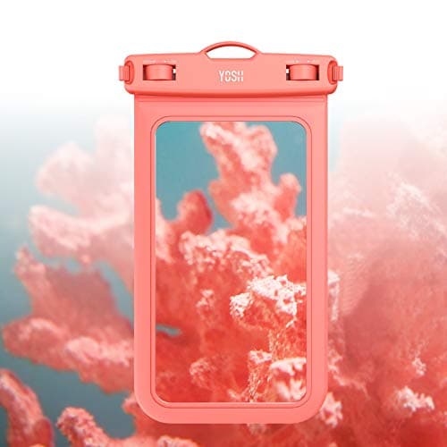 YOSH IPX8 Waterproof Phone Case 2 Pack, Fits Up to 7.0", Green & Orange — view 3
