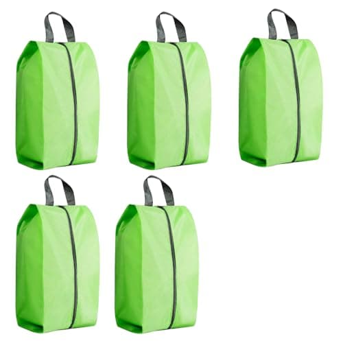 Travel Shoe Bags, 5PCS Shoe Bags for Travel, L Size Shoes Storage Bag, Unisex Shoe Pouch for Travel or Home Storage(Green)