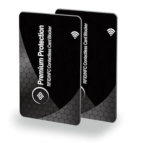 KF-Premium RFID Blocking Cards & Passport Sleeve (2 Pack) – Ultra Thin Protector for Credit, Debit & Passport – Contactless NFC Blocker – Prevents Fraud & Identity Theft (Black) — view 2
