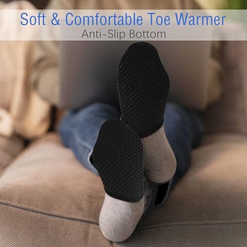 2 Pcs Neoprene Toe Warmers Sleeve Ice Bath Toe Covers for Men Women, Medium — view 6