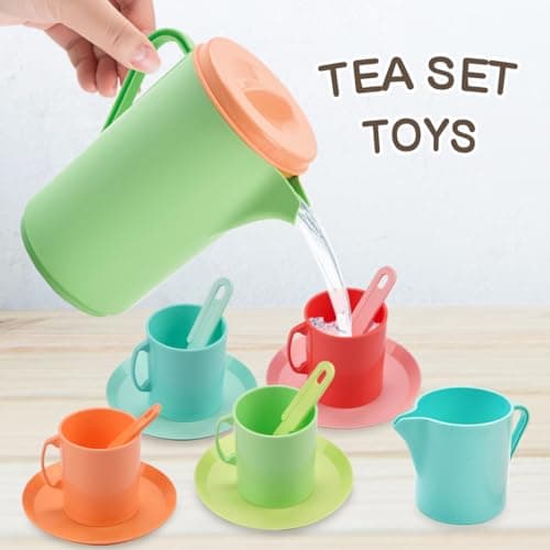 RUIDYA Play Kitchen Accessories, Pretend Play Kids Kitchen Toys for Boys Girls 3+ Year Old, Afternoon Tea Party Set for Toddlers, Christmas New Year Toy Gifts for Children — view 5
