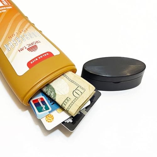 LetPetSet Sunscreen Diversion Safe Bottles 2 Pack – Safely Hides Cash, Jewelry, Keys and Valuables for Home, Travel, Beach and Dorm Use — view 6