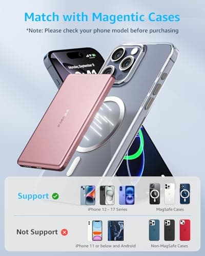 decqle “Air” Power Bank for MagSafe 5000mAh Ultra Slim Battery Charger Case — view 6