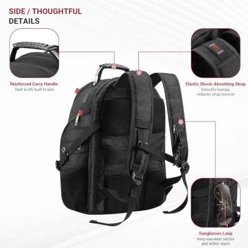 star cloud 17 Inch Travel Laptop Backpack,Business Tech Backpack with USB & Type-C Charging Port,180°TSA Friendly Travel College Work Backpack with Multiple Organizer Pockets for Men (17inch) — view 2